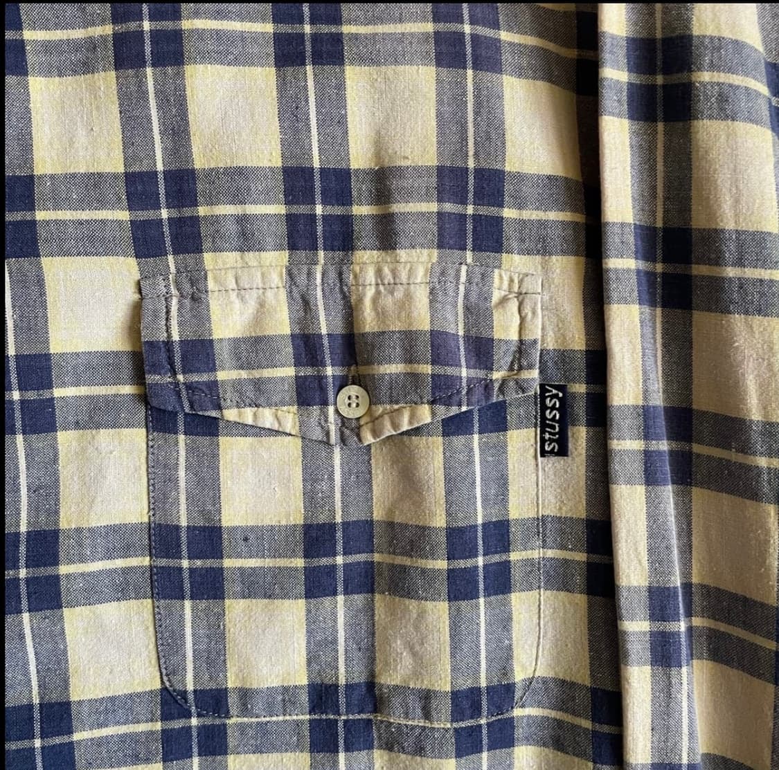90s stussy 스투시 긴팔 체크 셔츠 팝니다 상품이미지3