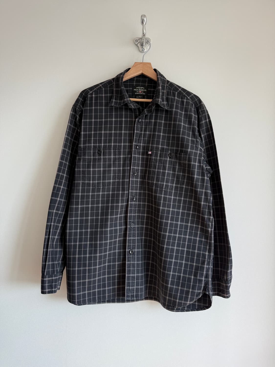 올드 폴로 진스(POLO JEANS) 체크 셔츠(두산) 상품이미지1