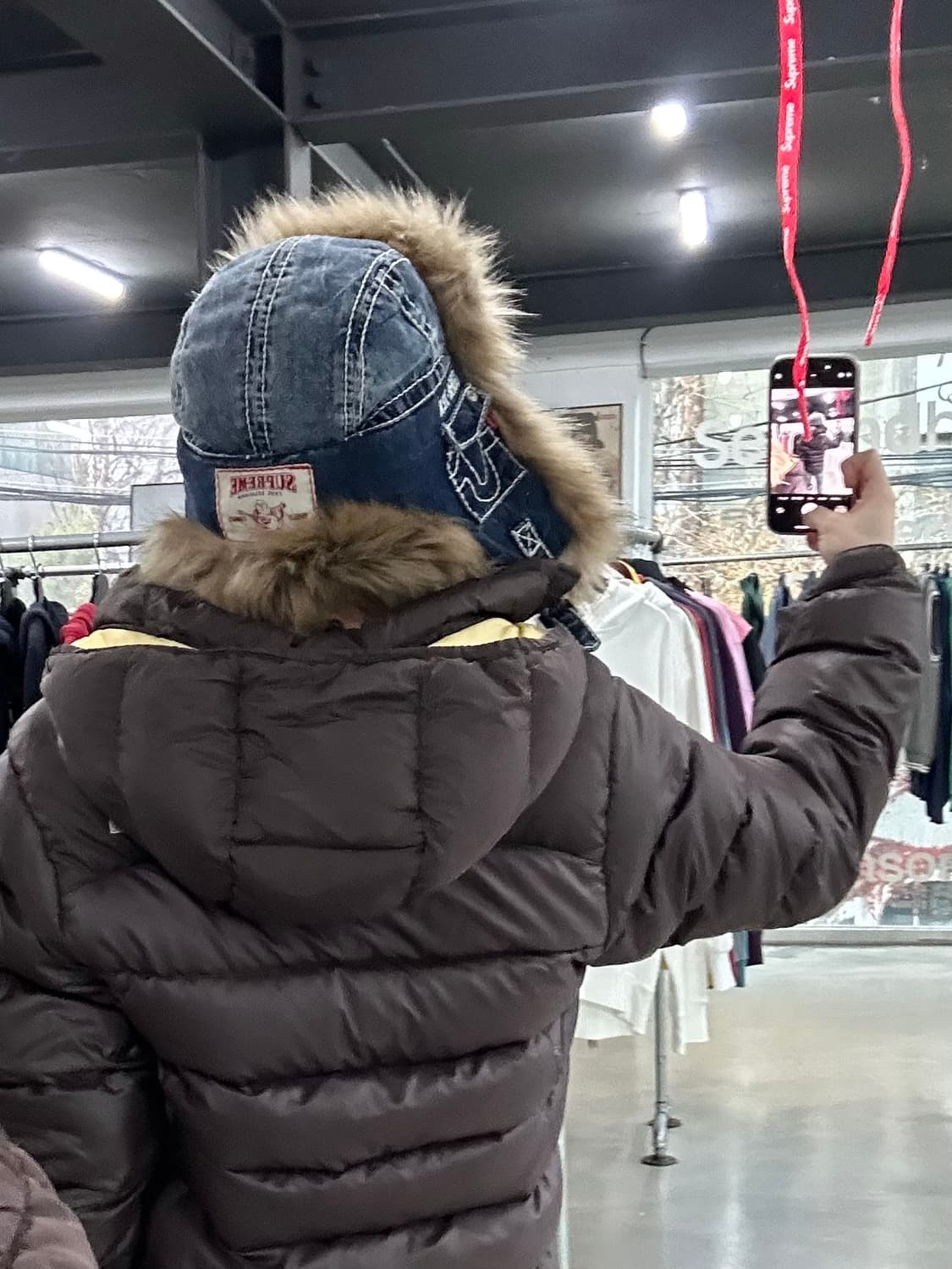 슈프림 x 트루릴리전 고어텍스 데님 트루퍼 햇 상품이미지1