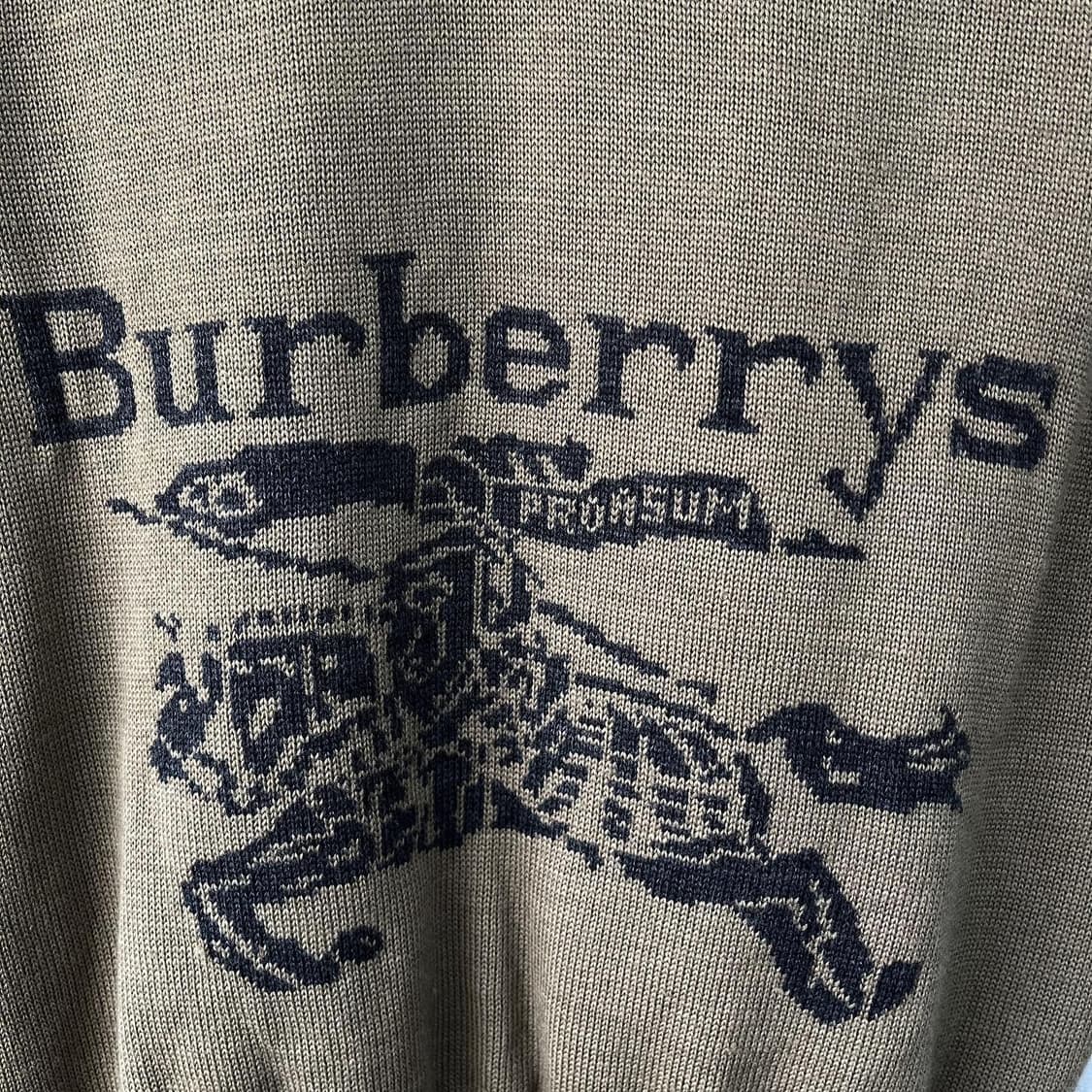 버버리 90s 오리지널 기마 로고 니트 베스트 상품이미지5