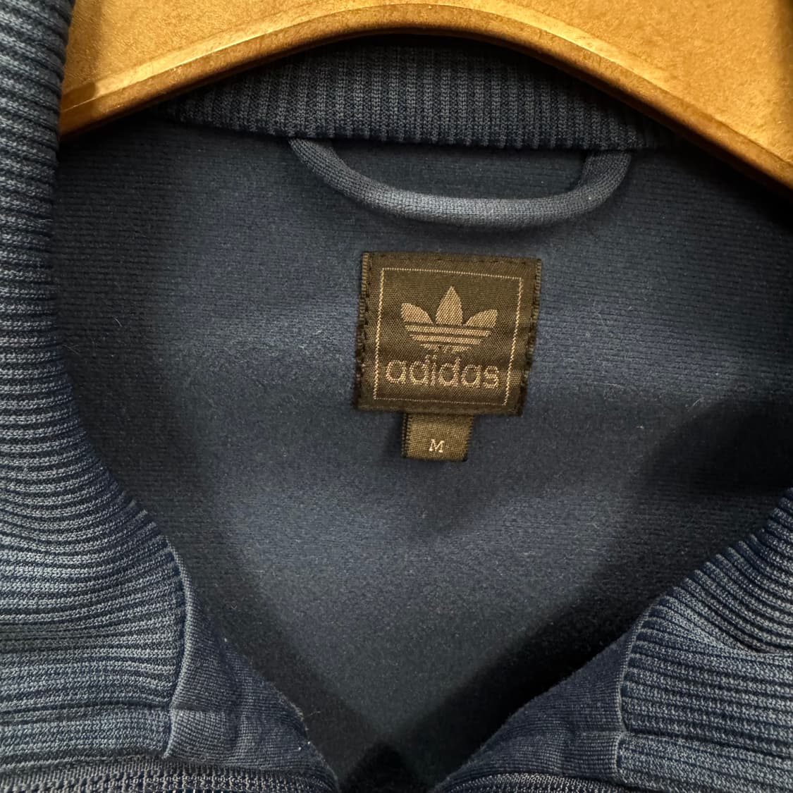 00s 아디다스 트랙자켓 전면 레터링 로고 포인트 네이비 블루 상품이미지5