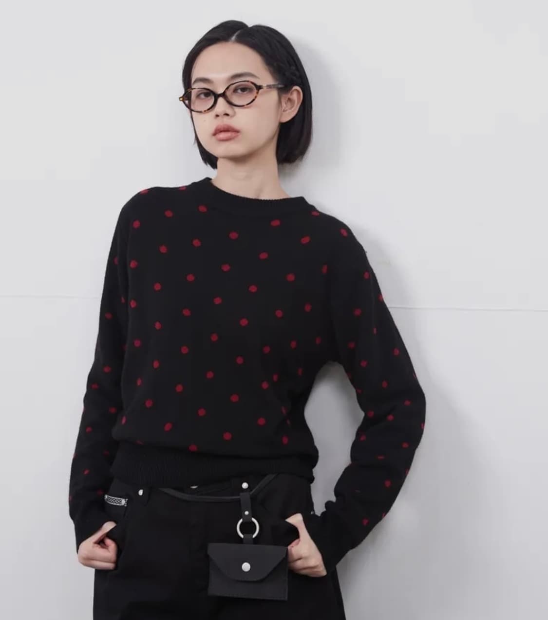 오헤시오  도트 니트 상품이미지2