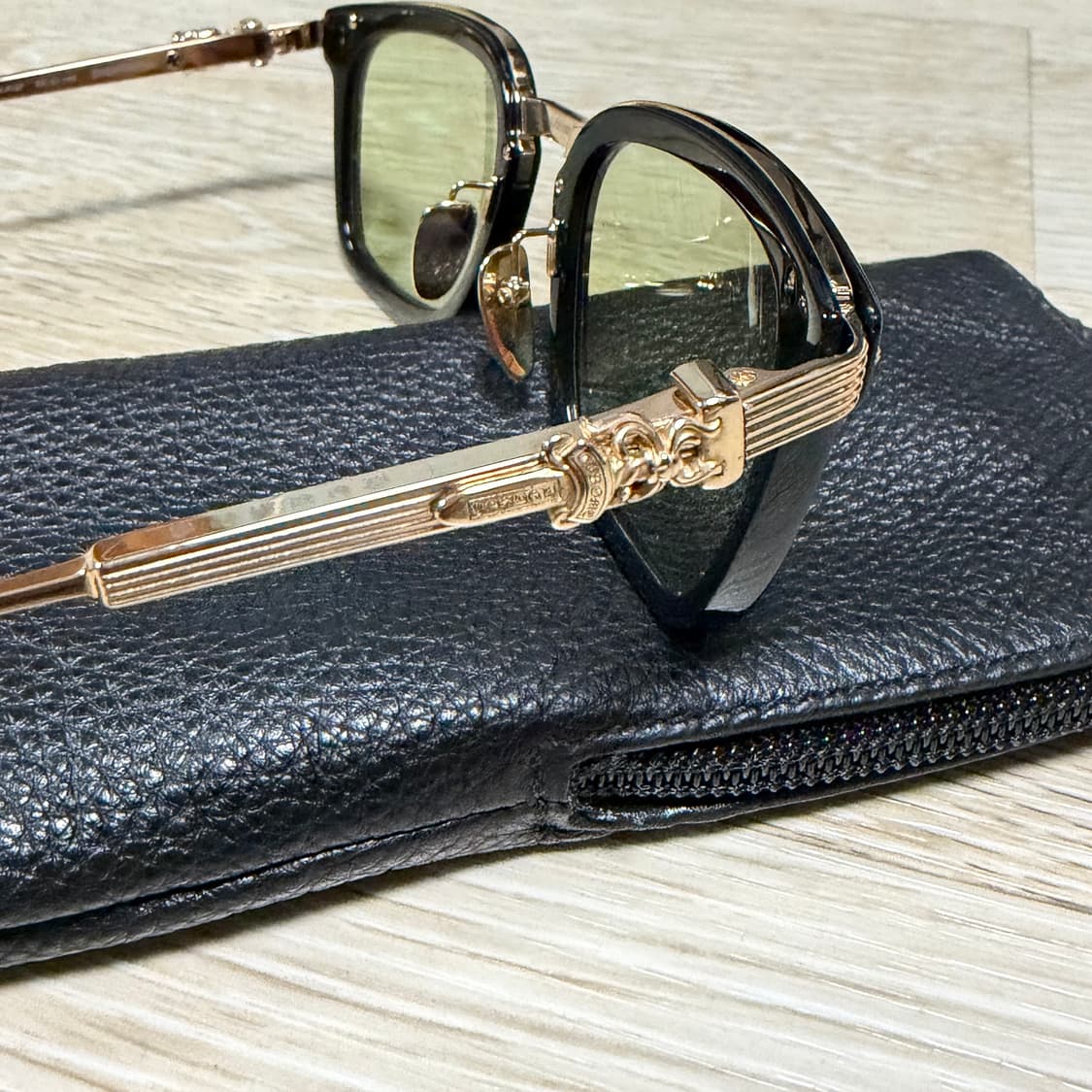 [S+급/53mm] 크롬하츠 오버포크 안경 블랙/골드 상품이미지4