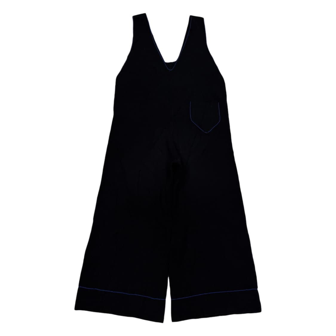 럭키슈에뜨 스티치 니트 점프수트 바지 블랙 블루 상품이미지3