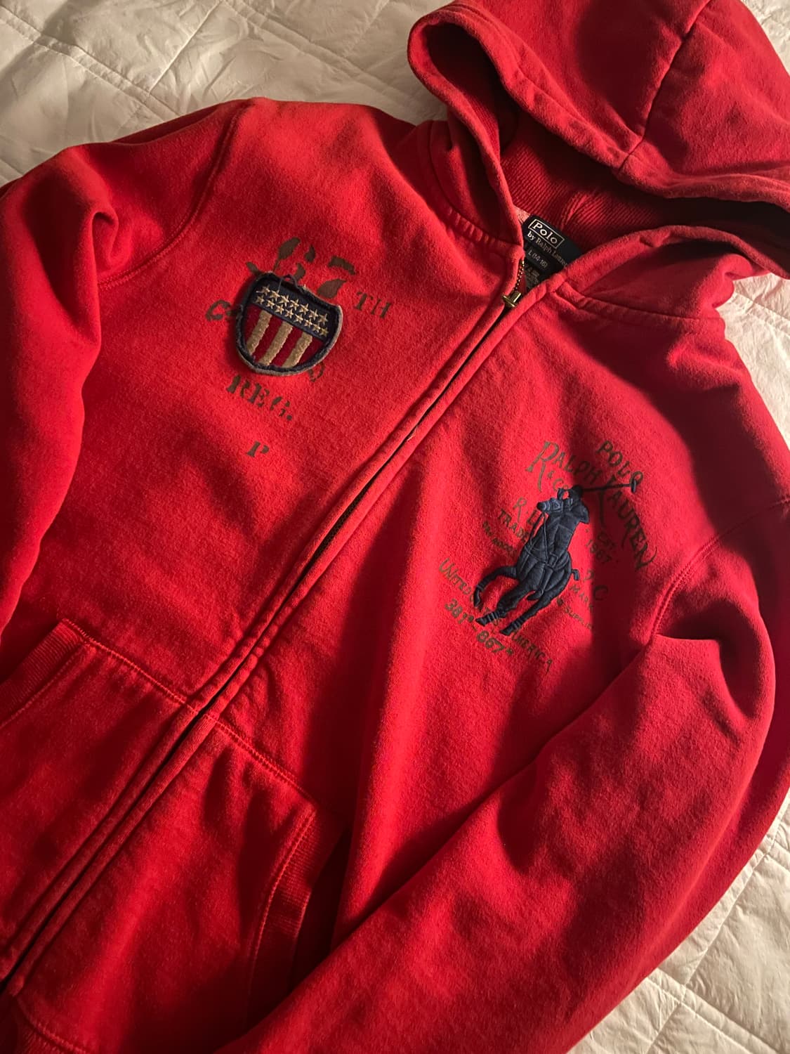 폴로 랄프로렌 성조기 빅포니 후드집업 상품이미지3