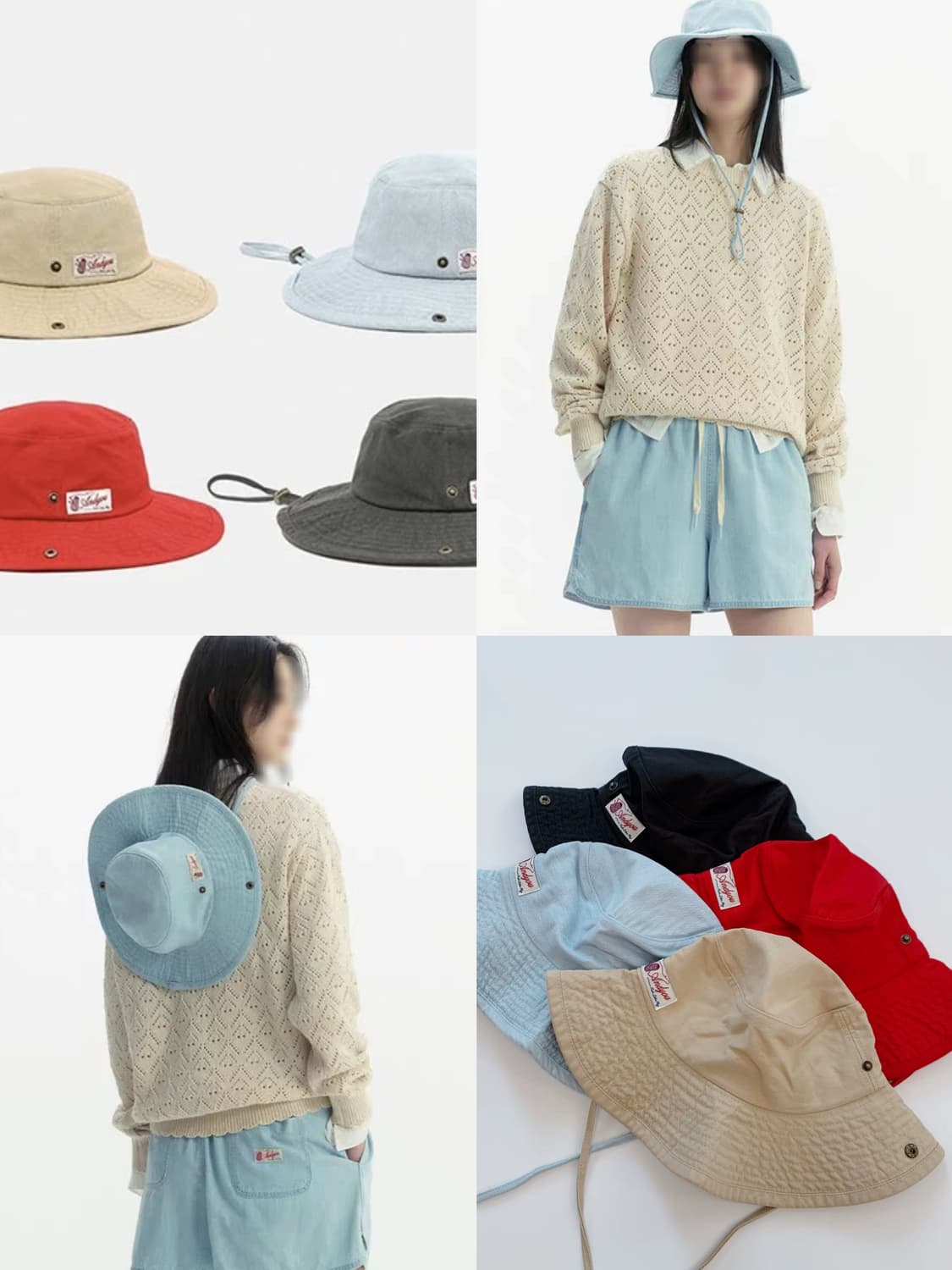라이트블루 앤유 버킷햇 벙거지모자  상품이미지3