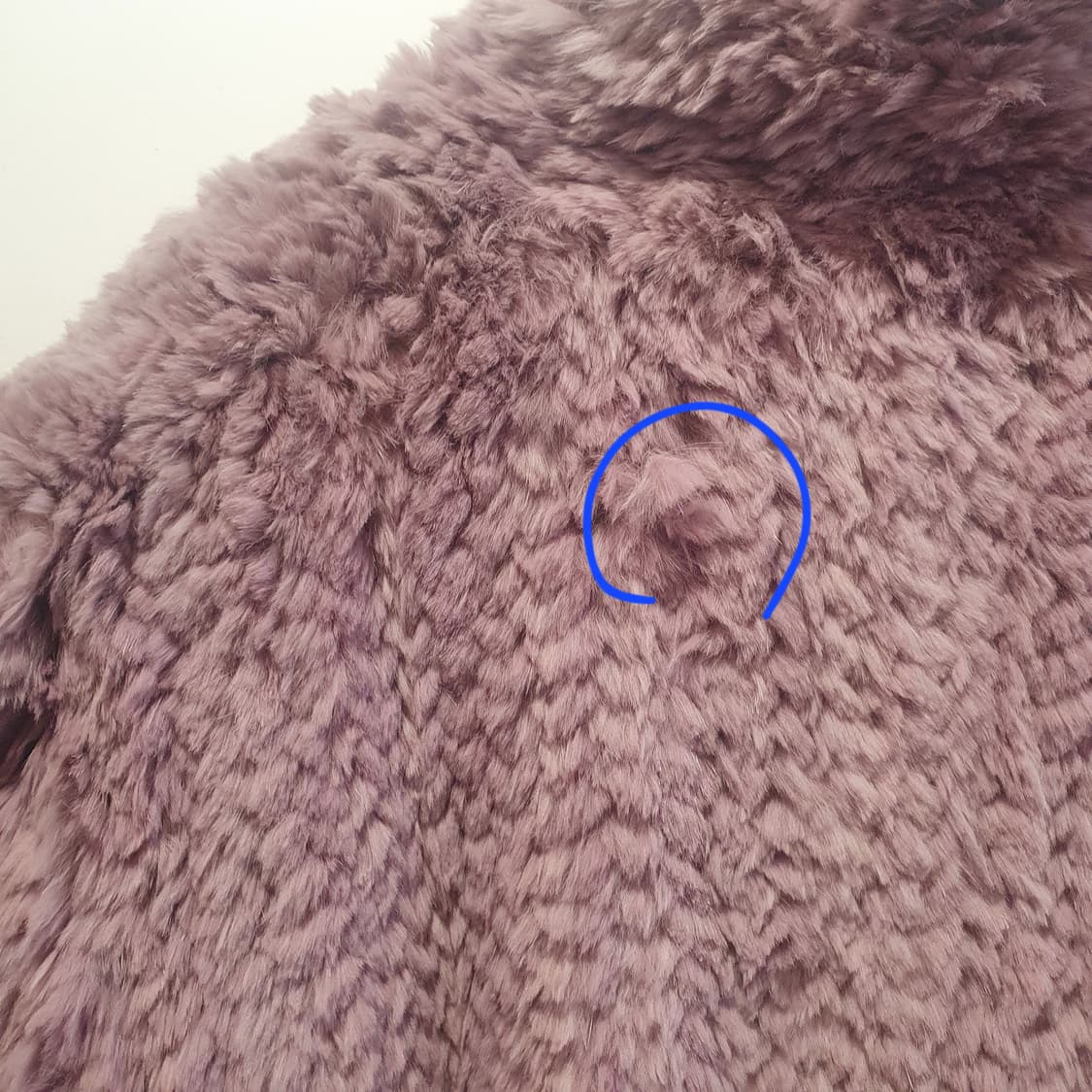 뮤트 퍼플 리얼 래빗퍼 자켓 코트 상품이미지6