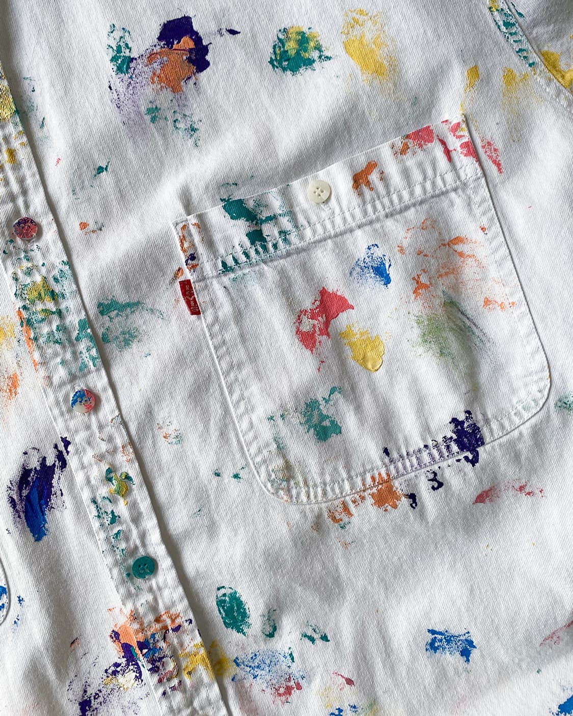 리바이스 페인팅 화이트 셔츠 상품이미지4