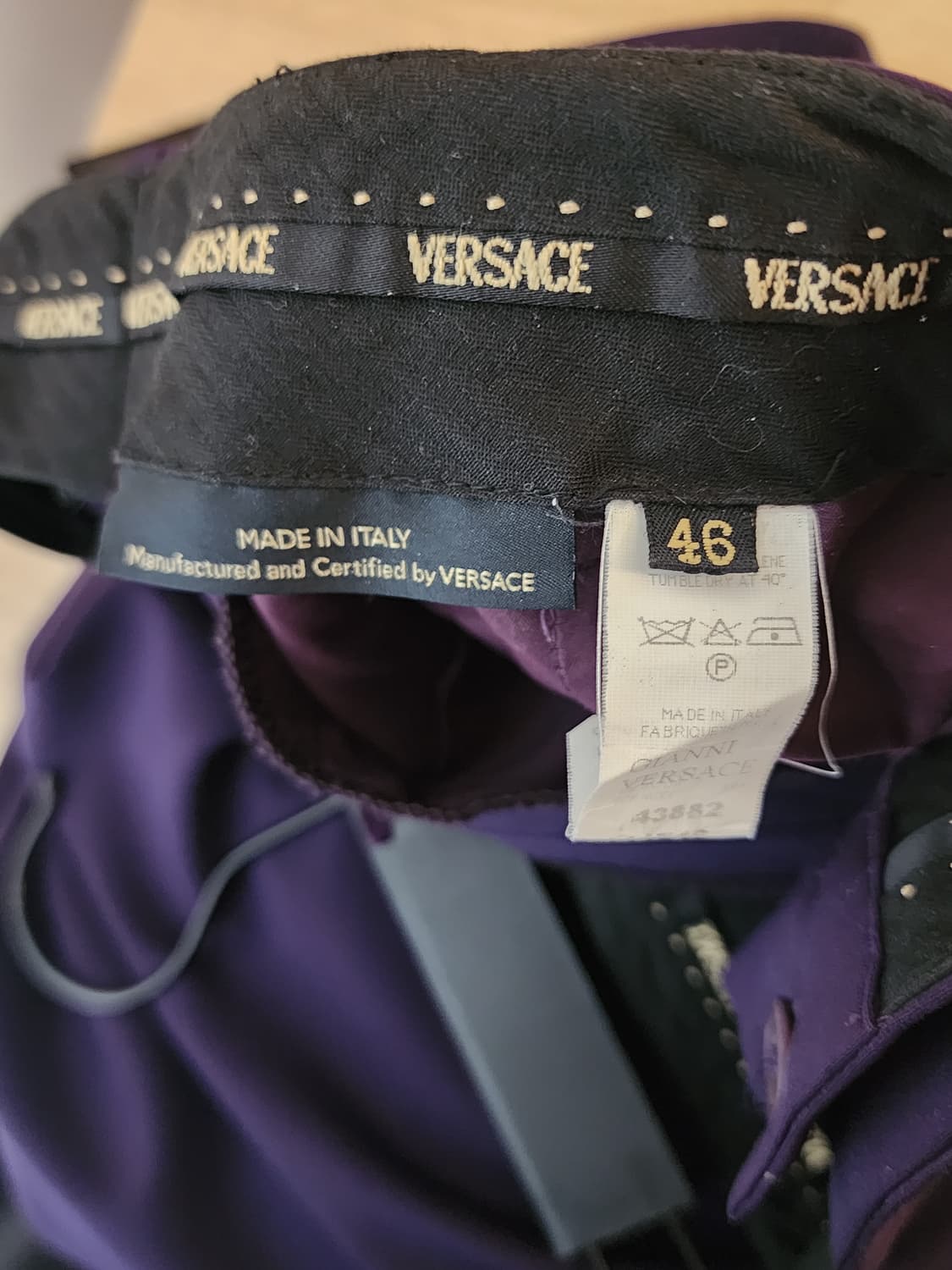 Versace 여성 퍼플 슬랙스 상품이미지6