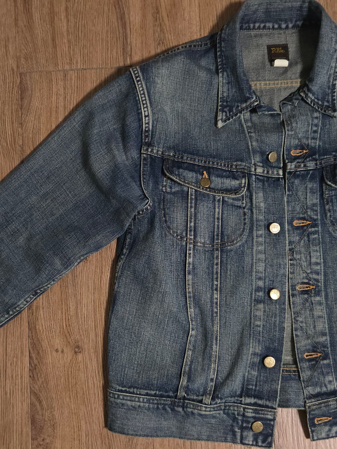 M) 더블알엘 rrl lot271  데님 트러커 자켓 상품이미지4