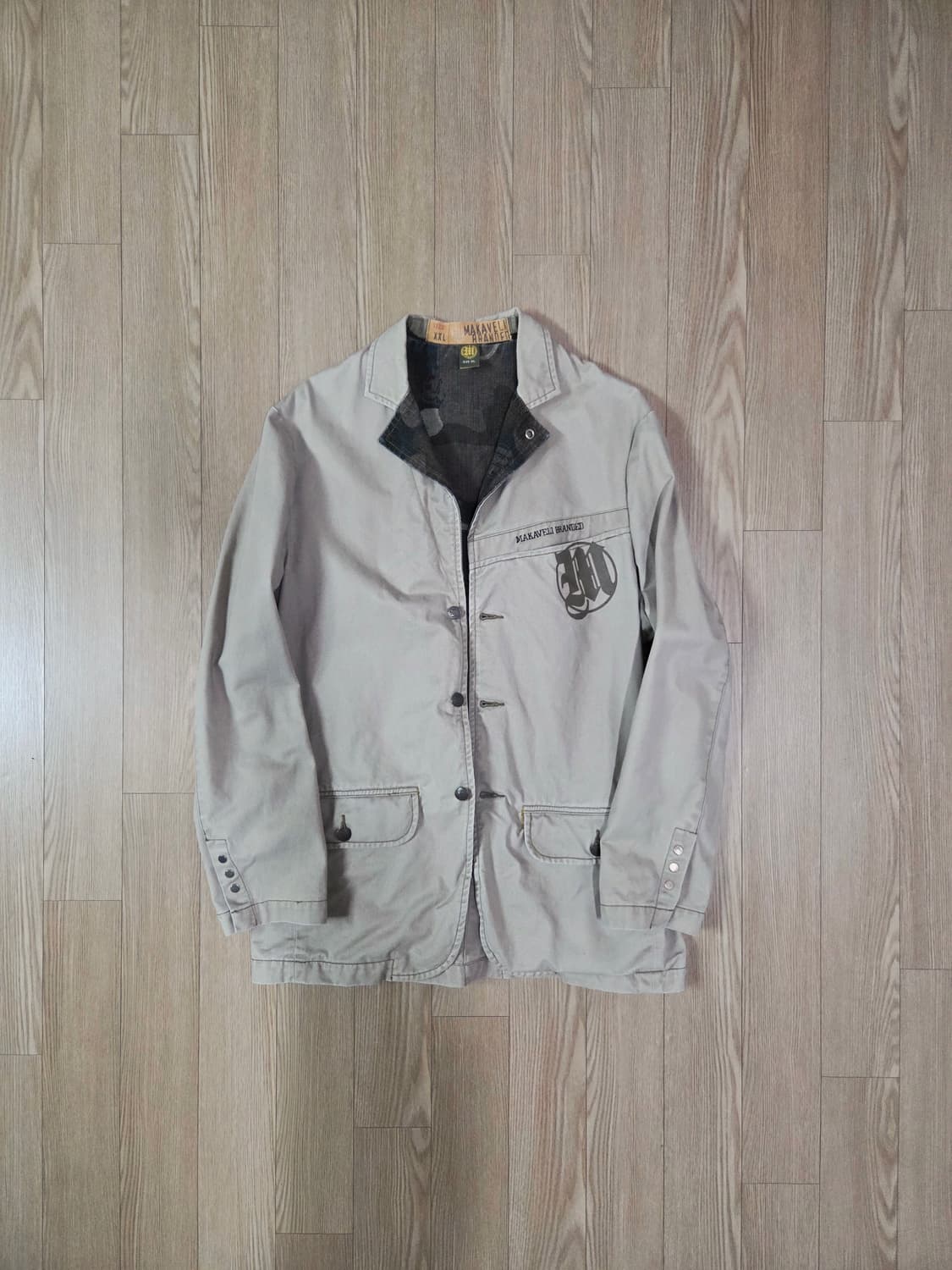 MAKAVELI 카모플라쥬 하프 라이닝 윈워싱 재킷 상품이미지1