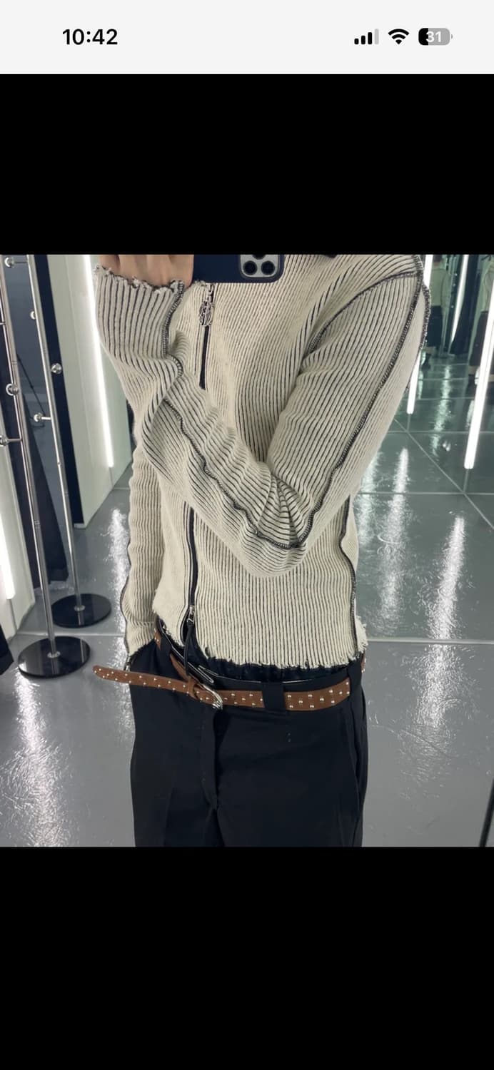 레시토 니트집업 상품이미지2