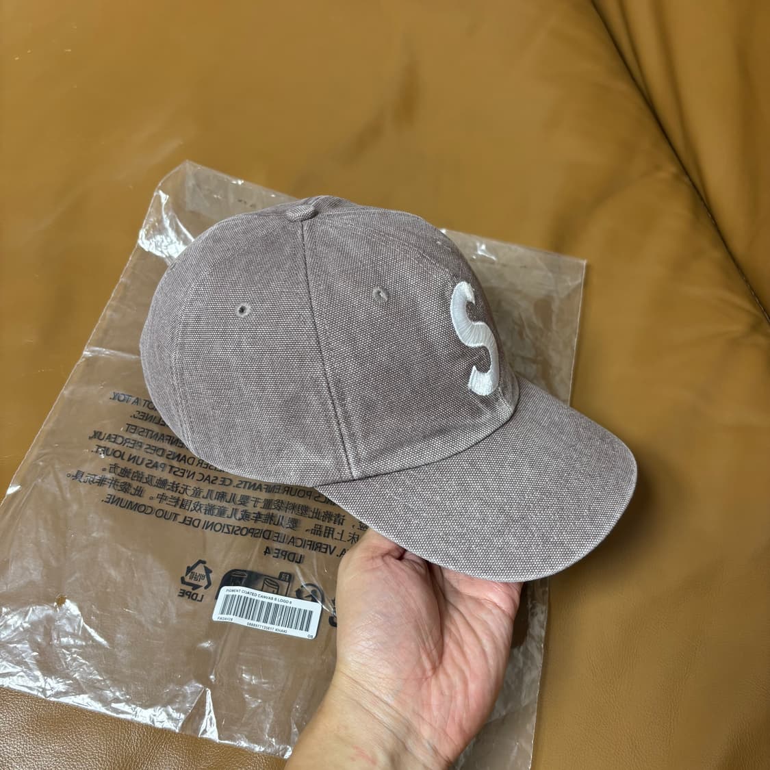 Supreme 슈프림 피그먼트 워시드 카키 S로고 6패널 볼캡 모자 상품이미지3