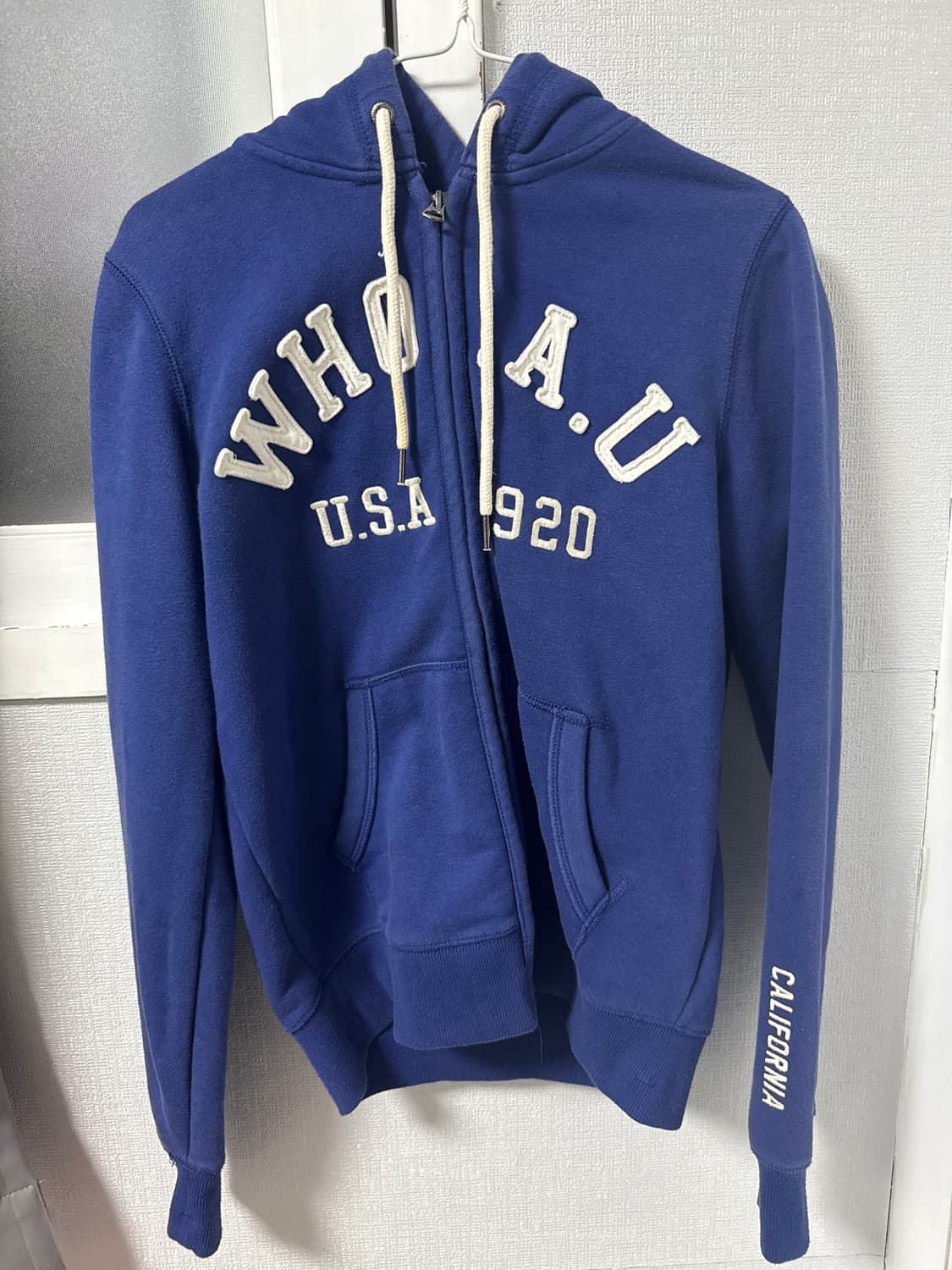 후아유 여성 블루 후드집업 상품이미지1