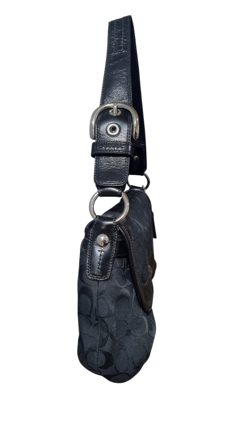 코치(Coach)의 시그니처 블랙 소호 플랩 숄더백 y2k 히메 갸루 상품이미지5