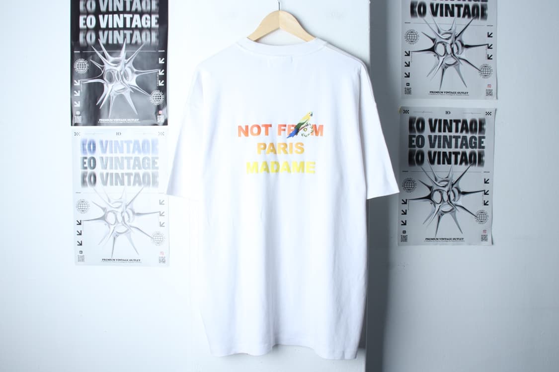 (XL-2XL) 드롤드뮤슈 반팔 티셔츠 앵무새 프린팅 화이트-H31020 상품이미지6