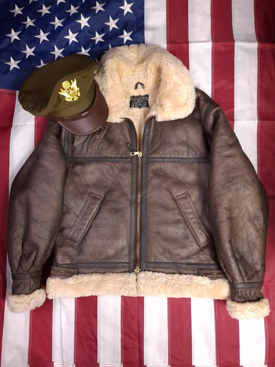 미공군 B-3 TYPE 리얼레더 항공 폭격기 무스탕 상품이미지1