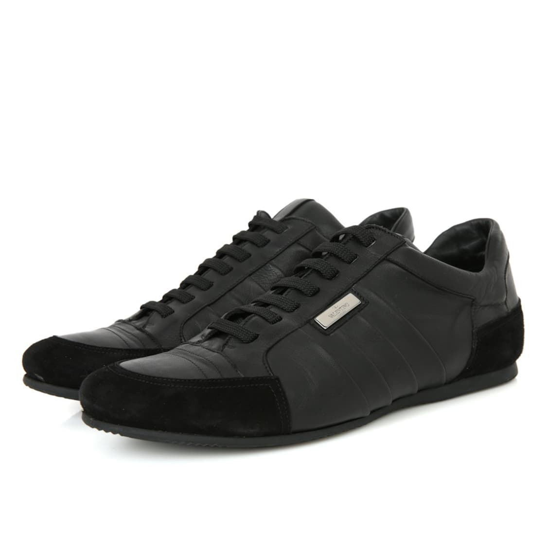 발렌티노 스니커즈 블랙 플레이트 슬림 운동화 상품이미지3