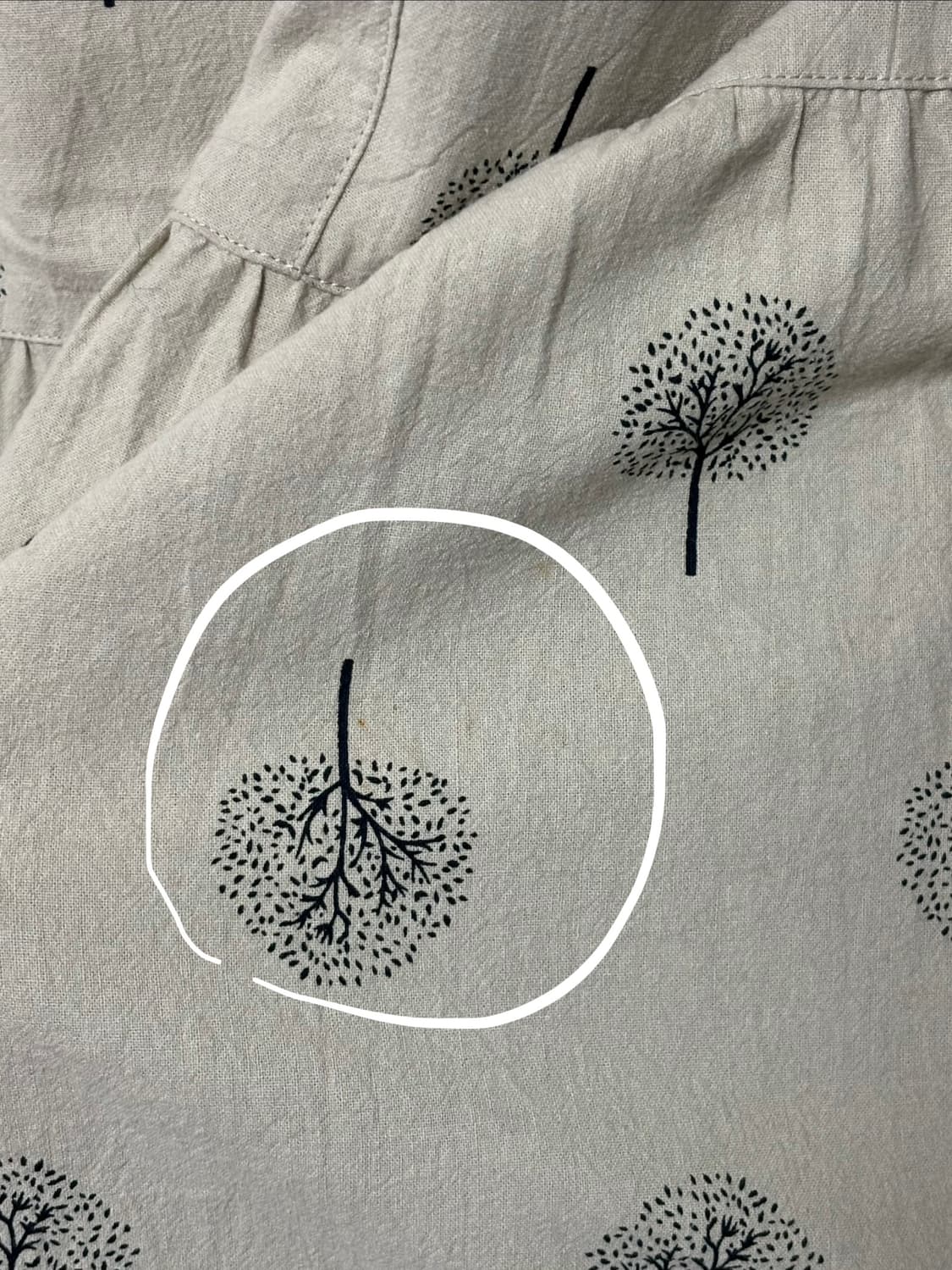 트리 패턴 빈티지 벌룬 원피스 상품이미지7