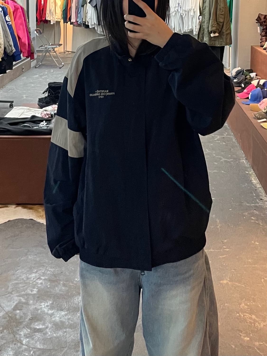 마리떼 프랑소와저버 나일론 컬러블록 베이스볼 자켓 H1780 상품이미지1