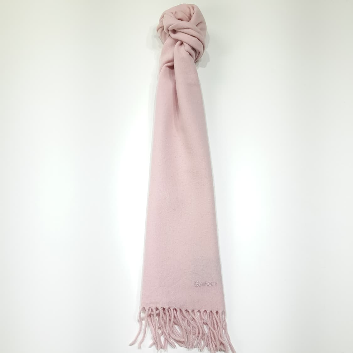 MX587 바버 90s 스코틀랜드판 램스울 베이비핑크 머플러 목도리 상품이미지3