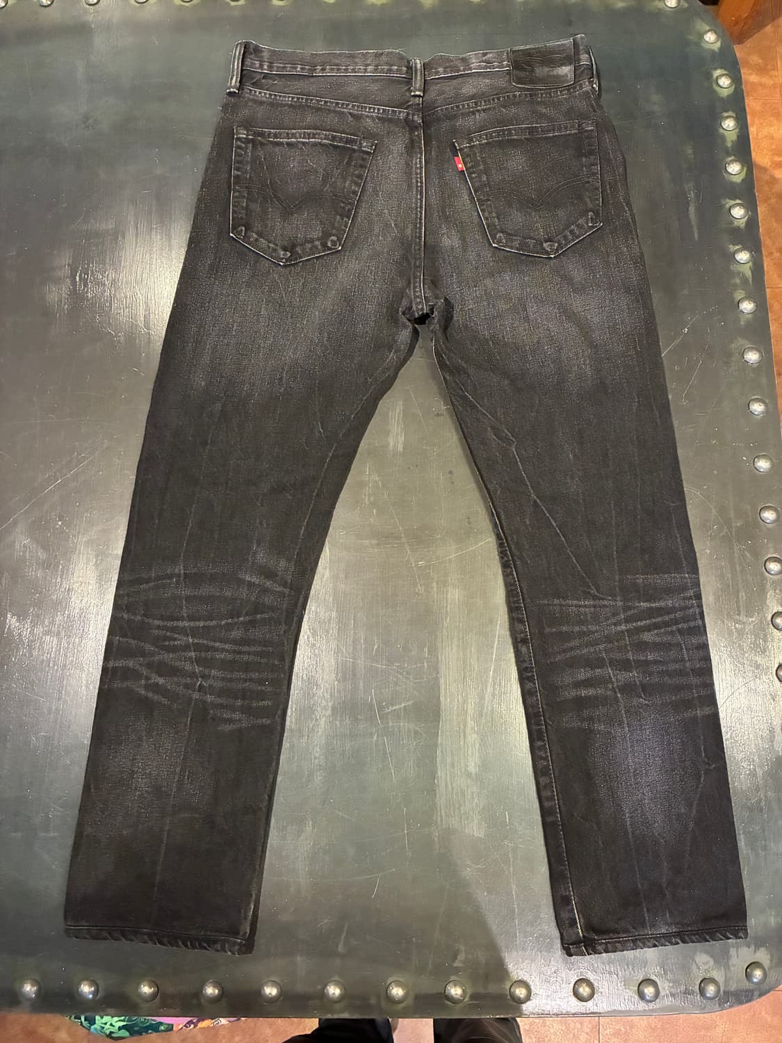 33) 리바이스 522 스트레이트 워싱 데님 흑청 상품이미지4