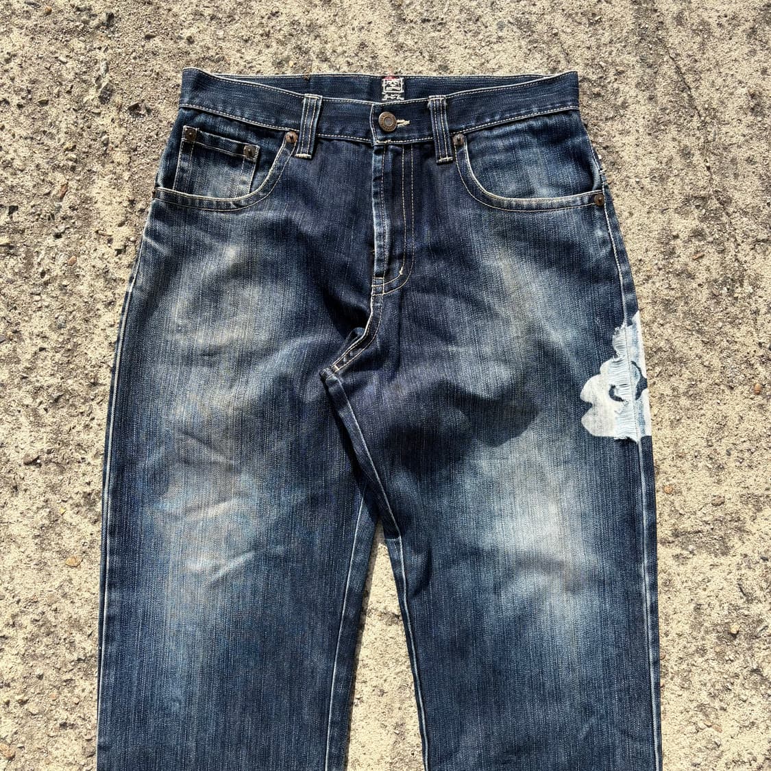 (32) 재패니즈 레이디 프린팅 디테일 데님 팬츠 상품이미지2