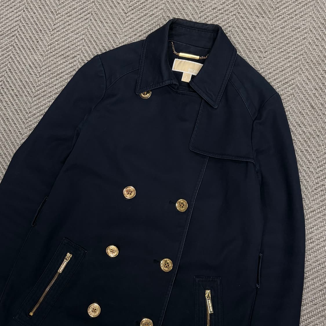마이클코어스 네이비 더블 브레스트 트렌치 코트 v1027 상품이미지3