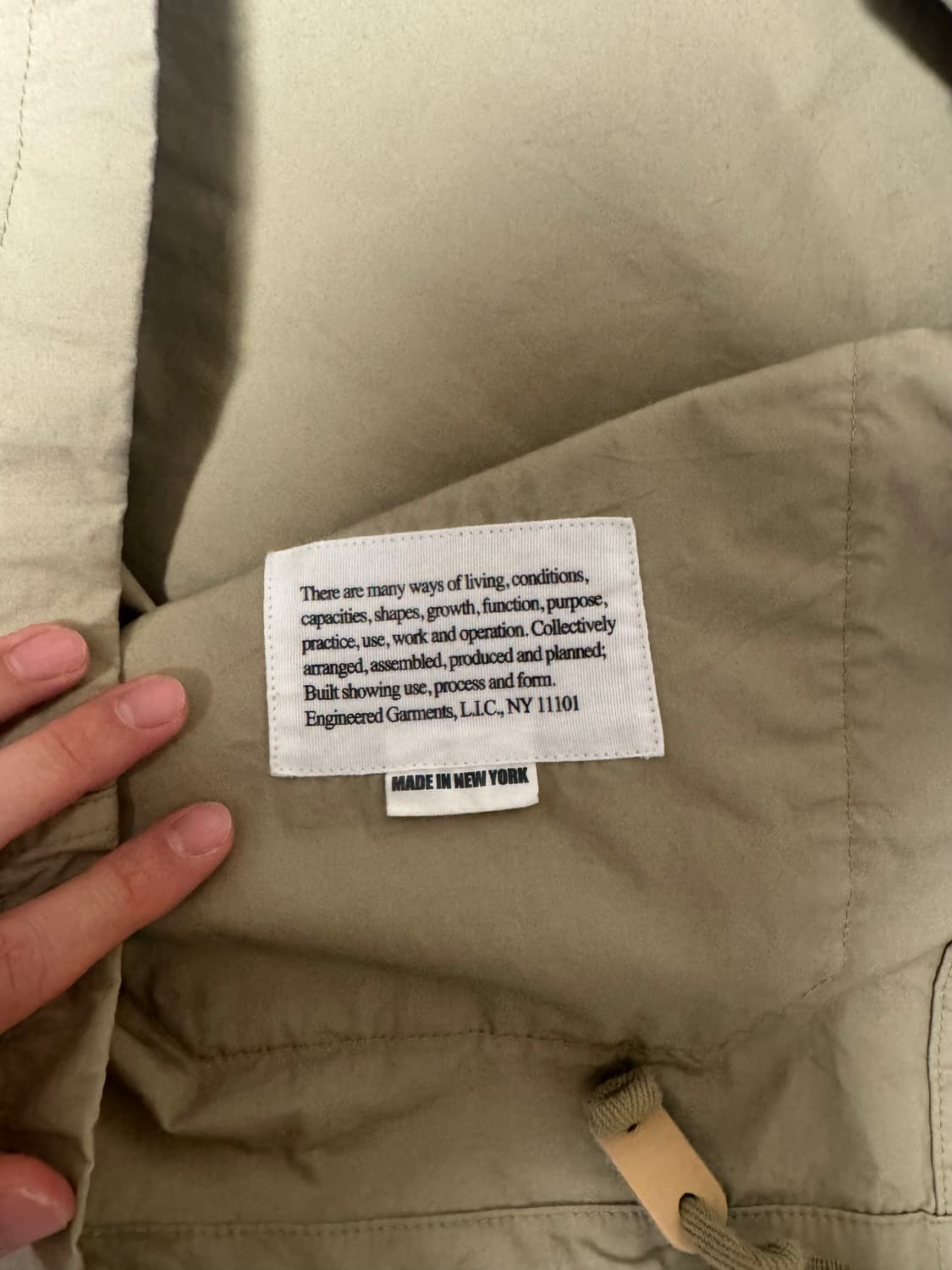 엔지니어드 가먼츠 아틀란틱파카 카키 S 상품이미지4