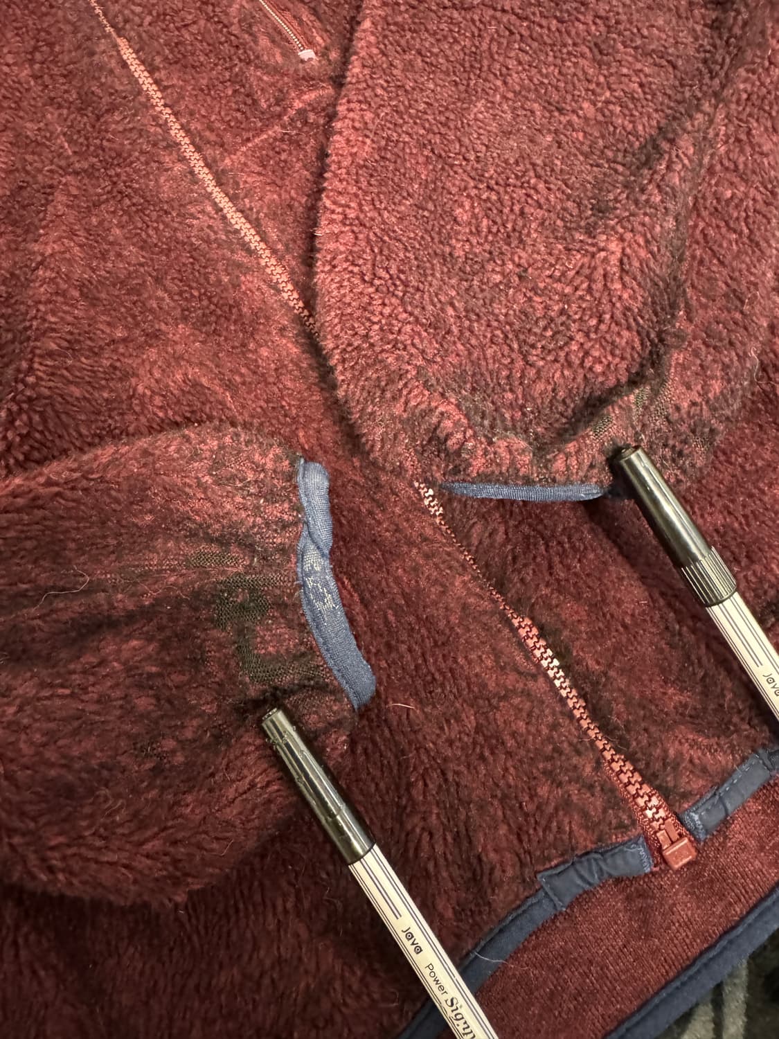 엘엘 빈 딥 파일 플리스 풀 오버 풀 짚 버건디 블루 상품이미지7