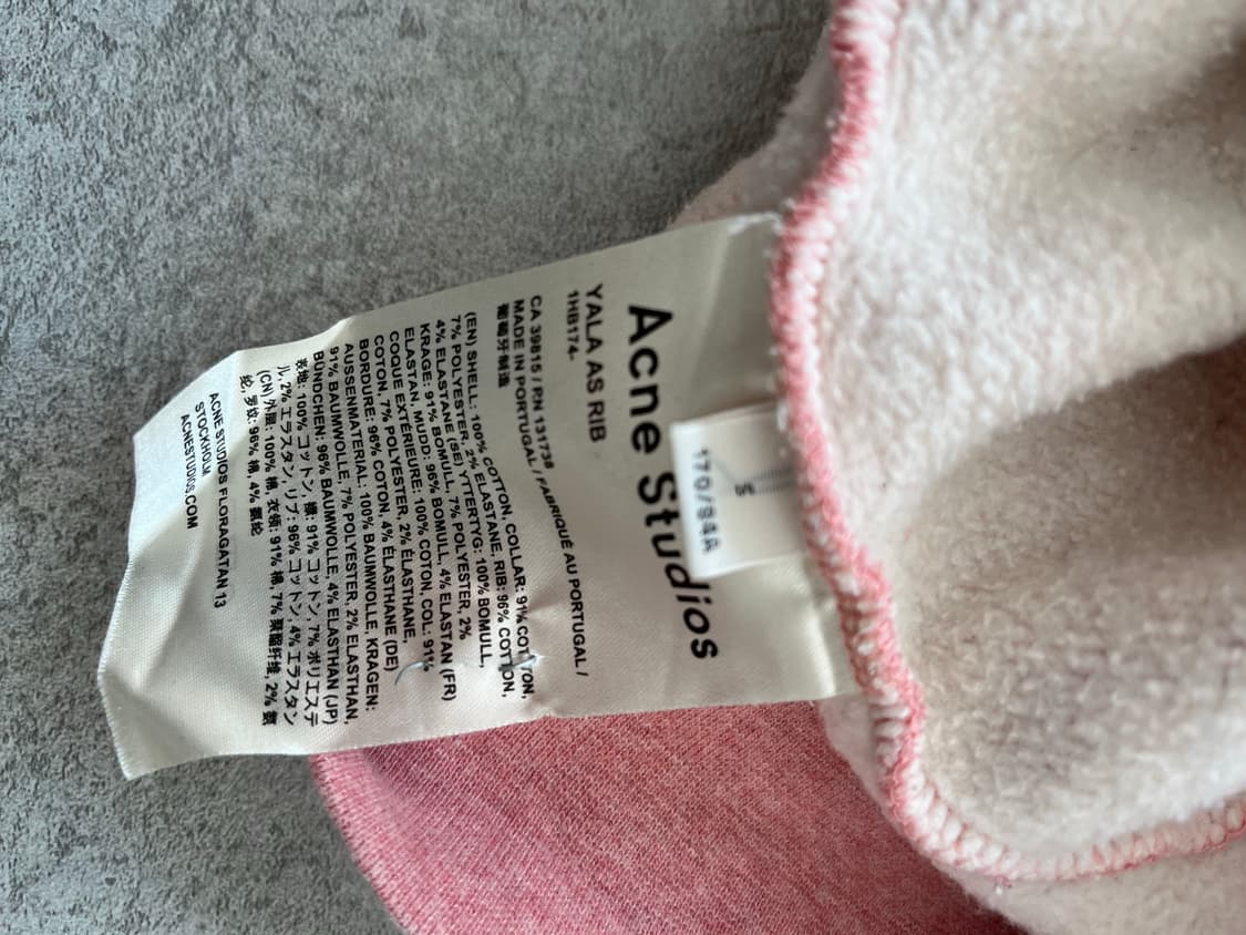 아크네 스튜디오 핑크 후드티 S 상품이미지4