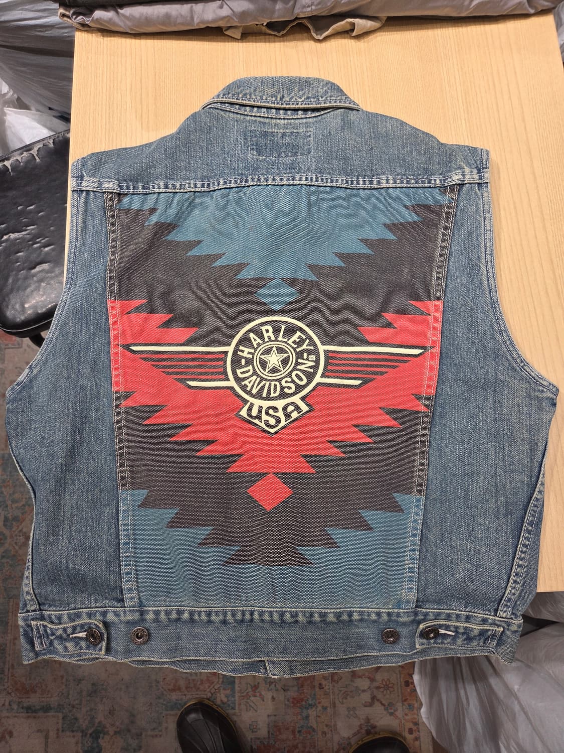 할리데이비슨 데님 트러커 베스트 상품이미지2