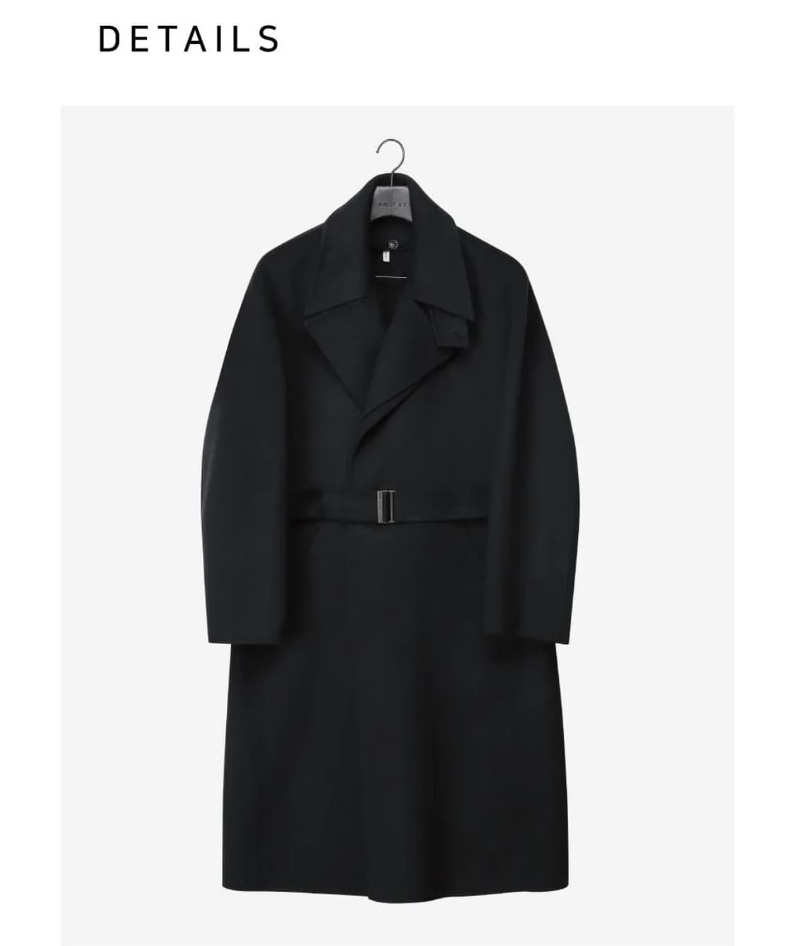 노이어 포 우먼 핸드메이드 캐시미어 레이어드 트렌치 코트 블랙 48 상품이미지3
