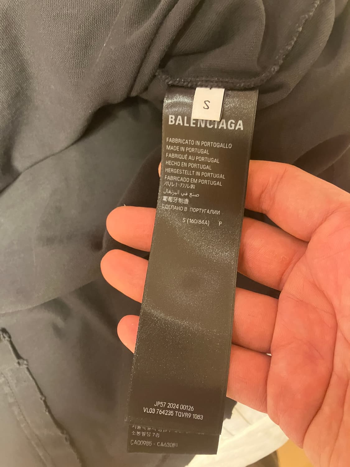 발렌시아가 리버티 더티워싱 반팔 티셔츠 S 상품이미지3