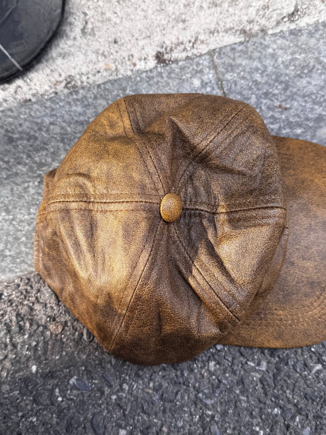 빈티지 디스트로이드 레더 캡  상품이미지6