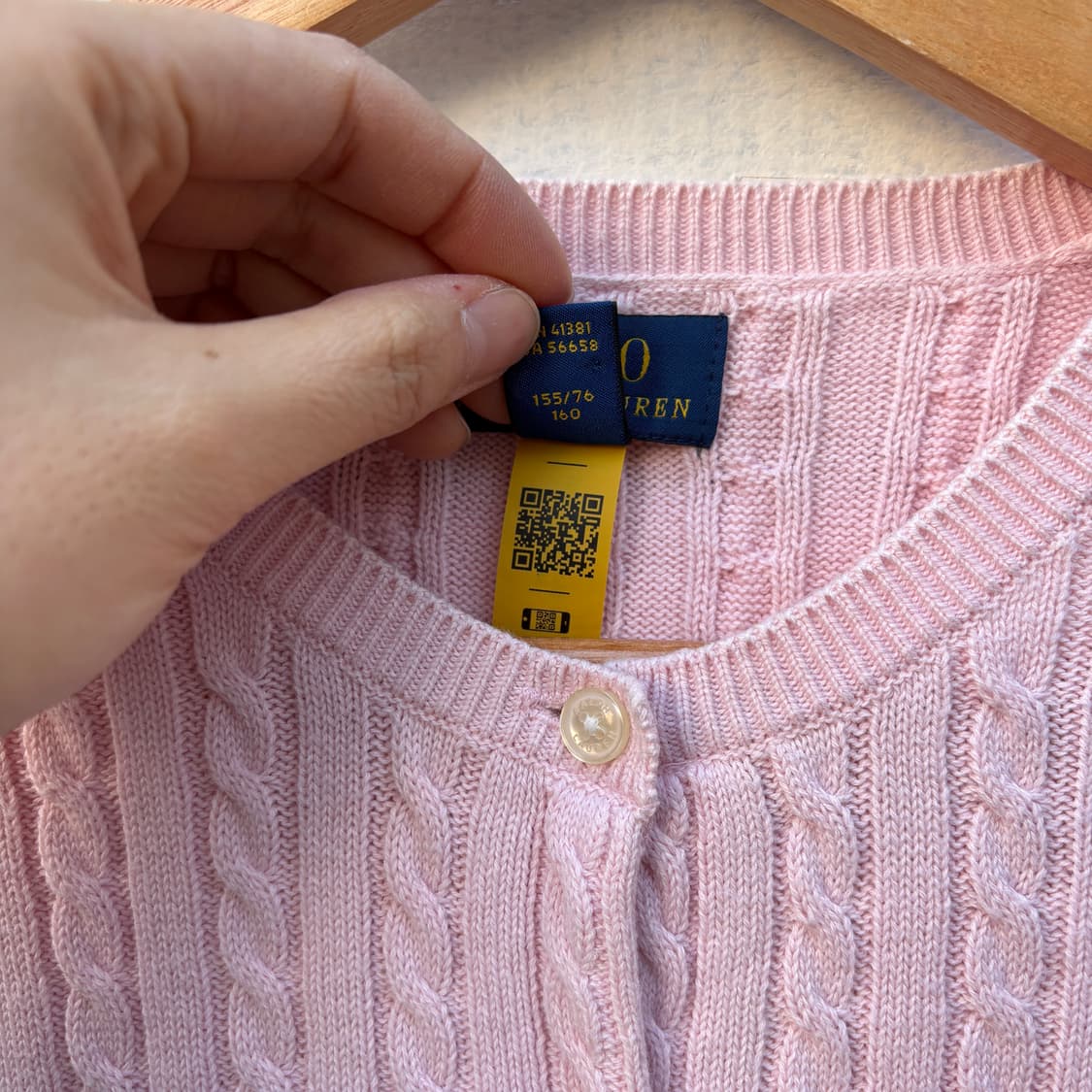 Polo 폴로 케이블 꽈배기 니트 가디건 상품이미지5