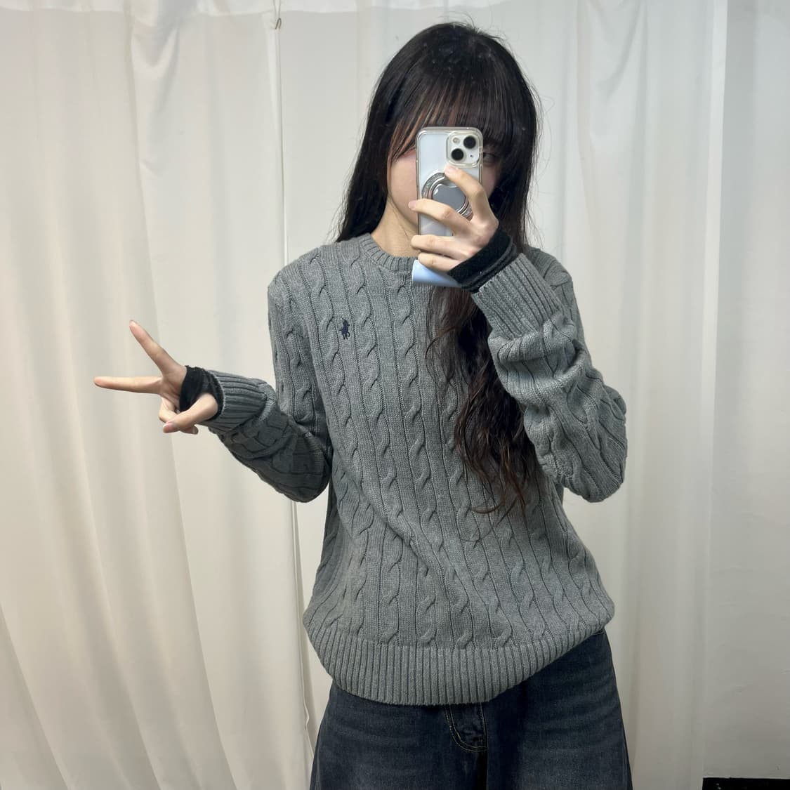 Polo Grey Cable Knit 상품이미지2