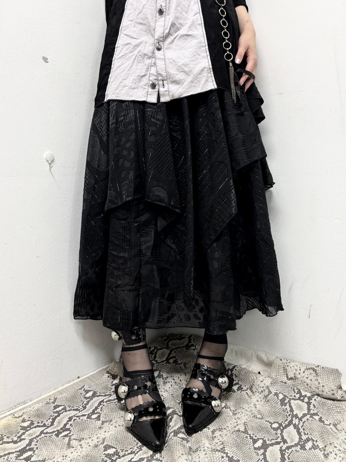 “Vintage” Goth Gothic Mood Layered Skirt 상품이미지1