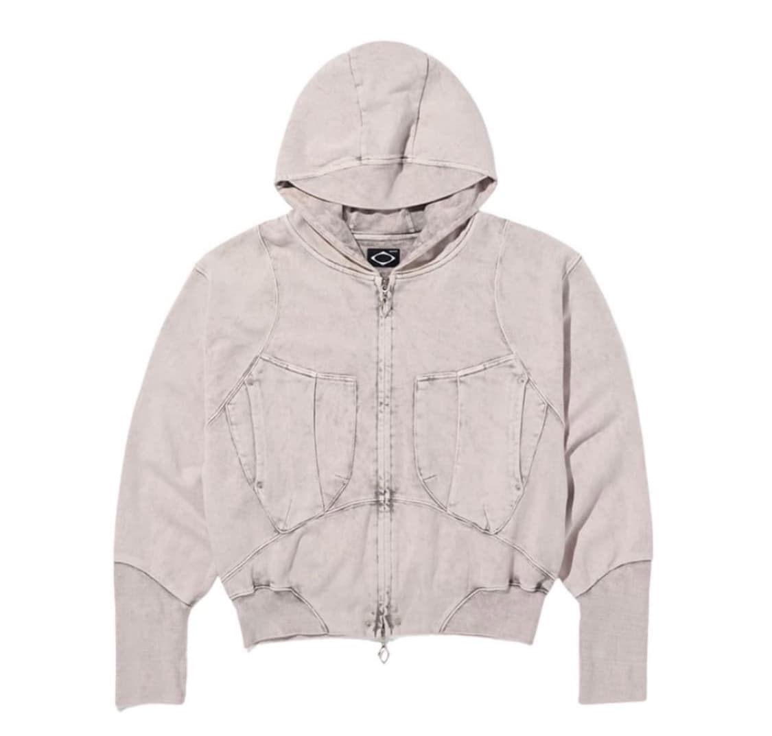 (W) 미스치프 빅 포켓 후드 블리치드 핑크 그레이 상품이미지1