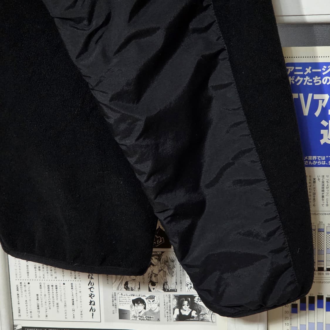 JPN 노스페이스 블랙 후리스 배색 집업 상품이미지8