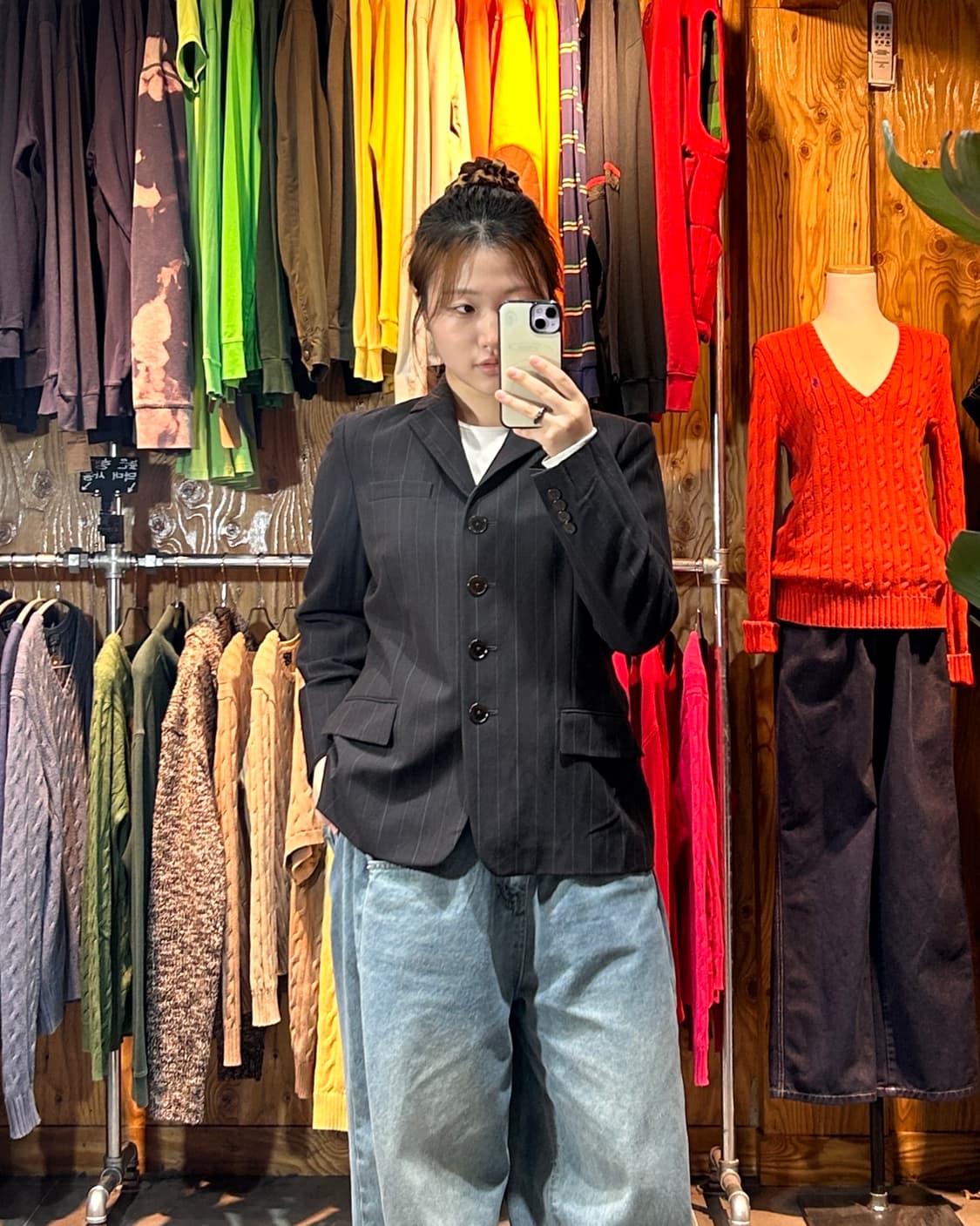 S 폴로랄프로렌 핀스트라이프 버튼 테일러드 블레이저 상품이미지1