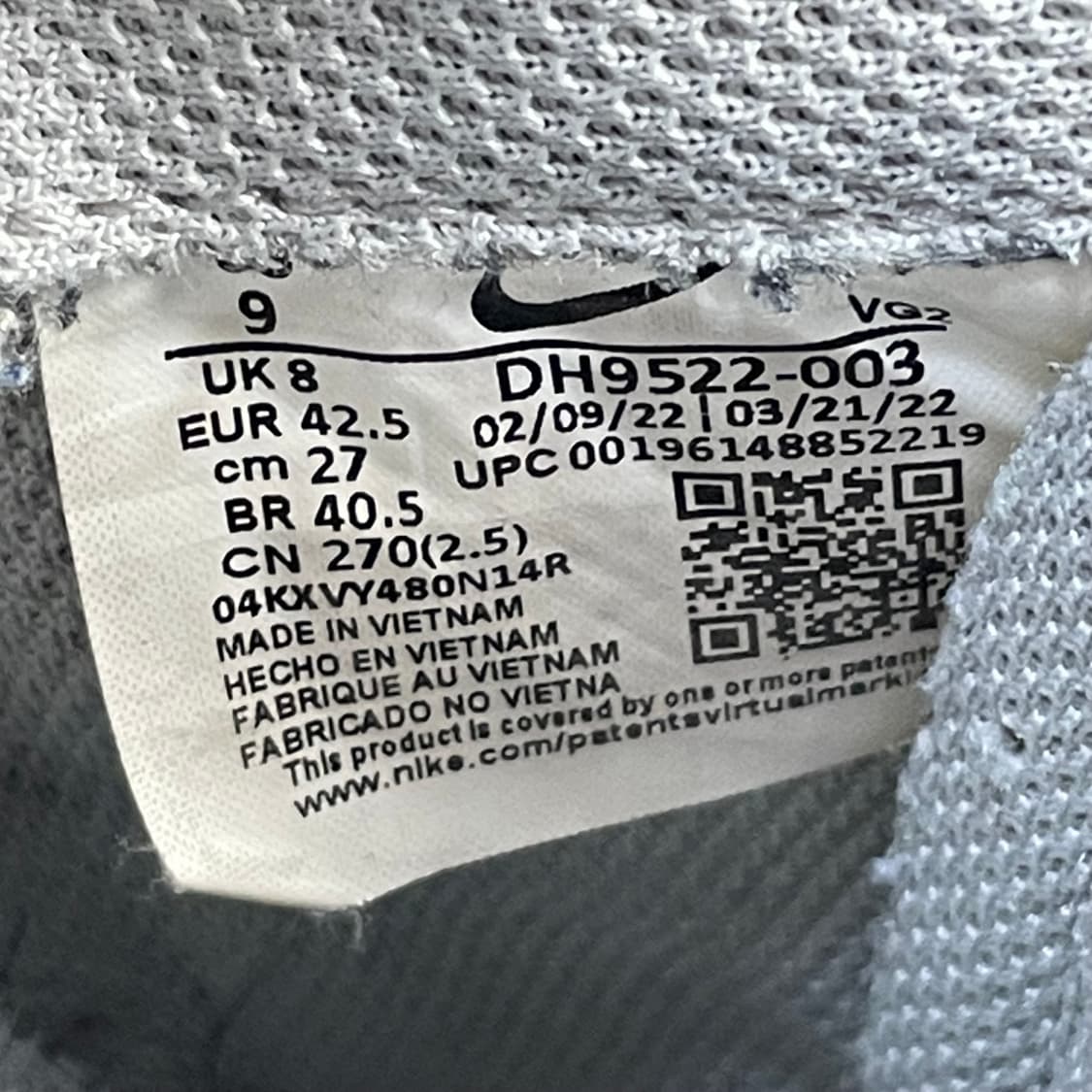 나이키 와플 데뷰 남성 스니커즈 270 상품이미지8