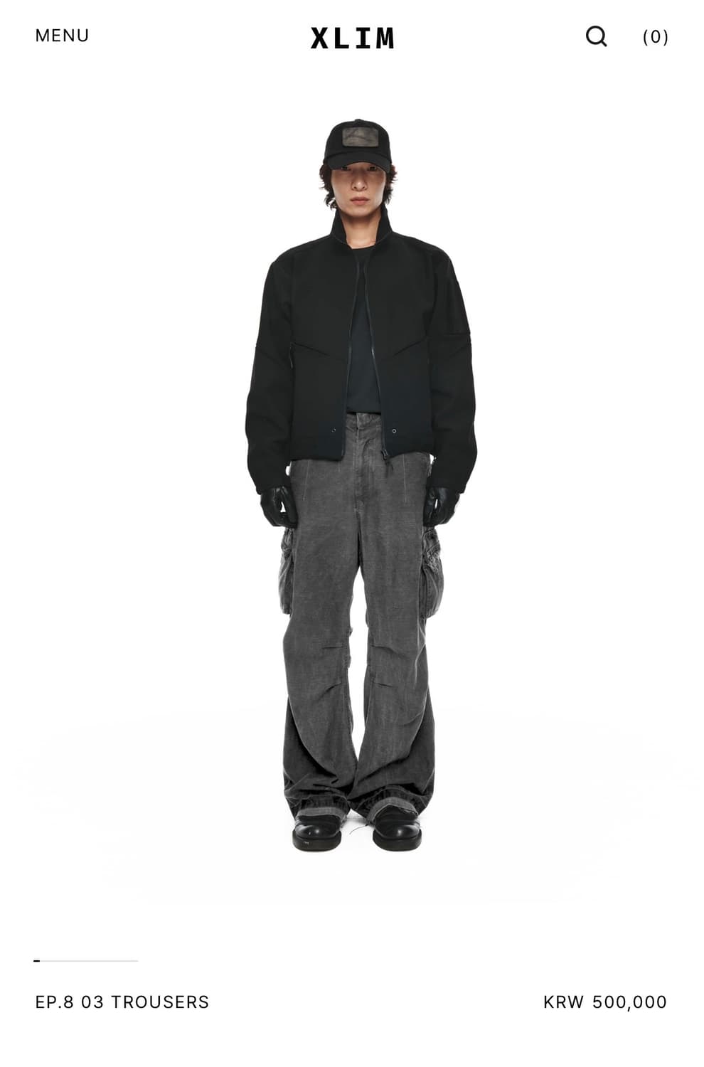 XLIM EP.8 01 TROUSERS 그레이 xs사이즈 상품이미지1