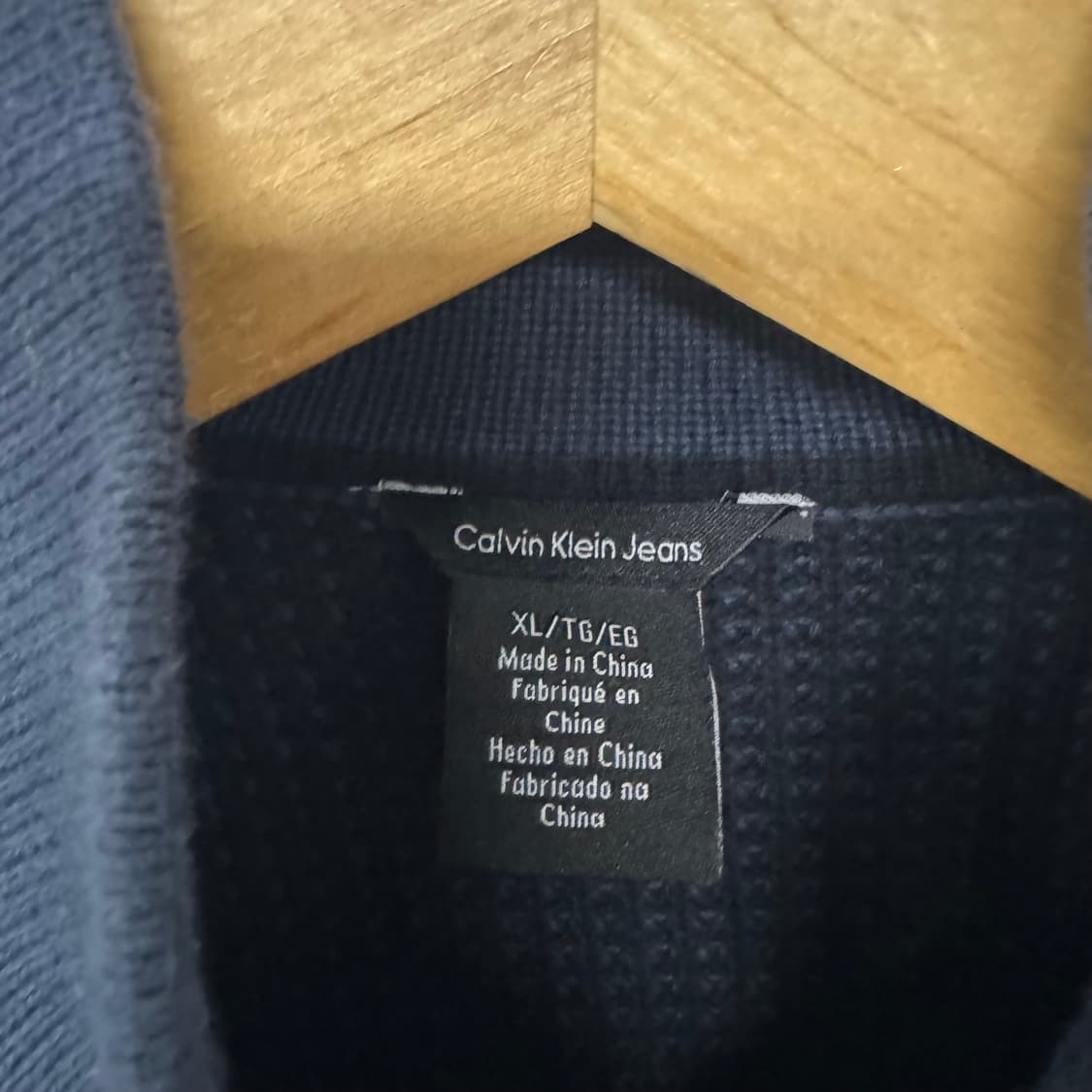 켈빈클라인 와플 풀오버 니트집업 상품이미지3