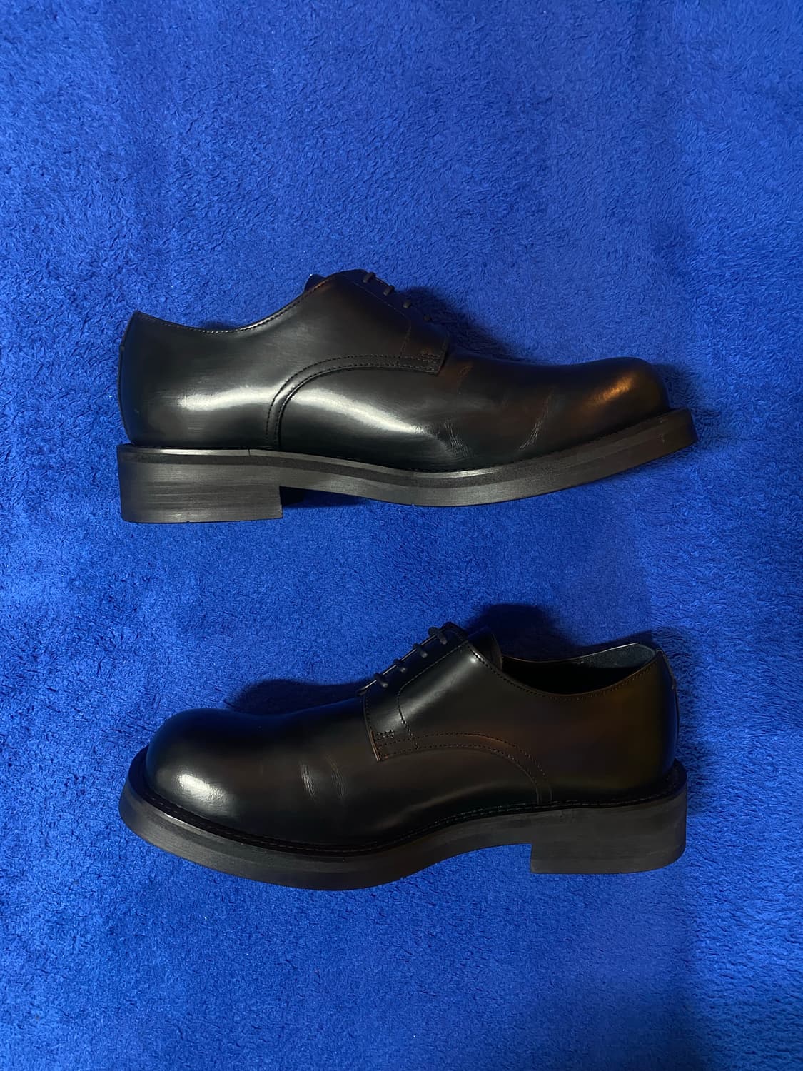 무신사 스탠다드 와이드 스퀘어 더비 슈즈 블랙 265 상품이미지2