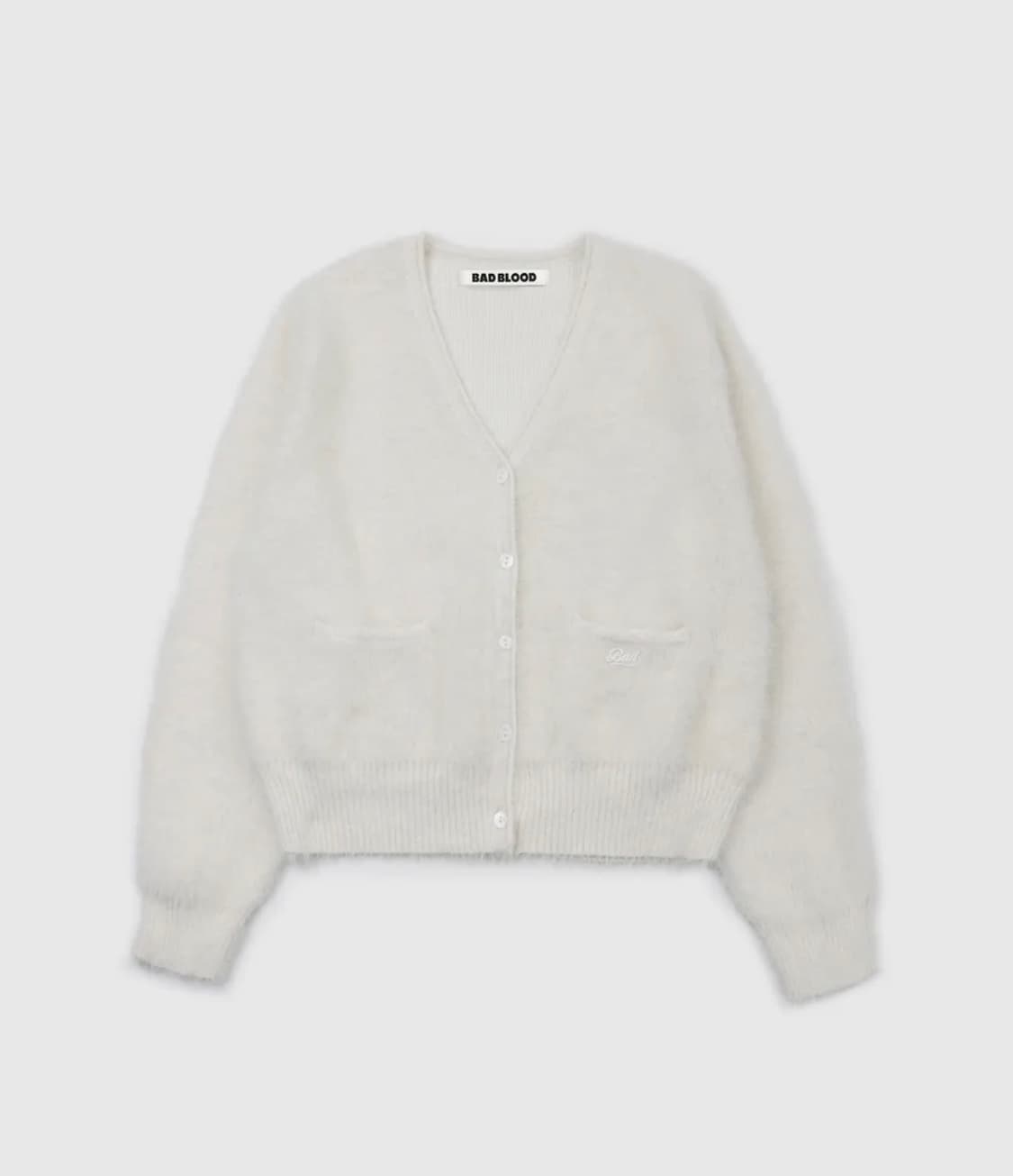  BS 모헤어 브이넥 가디건 - 크림 상품이미지3
