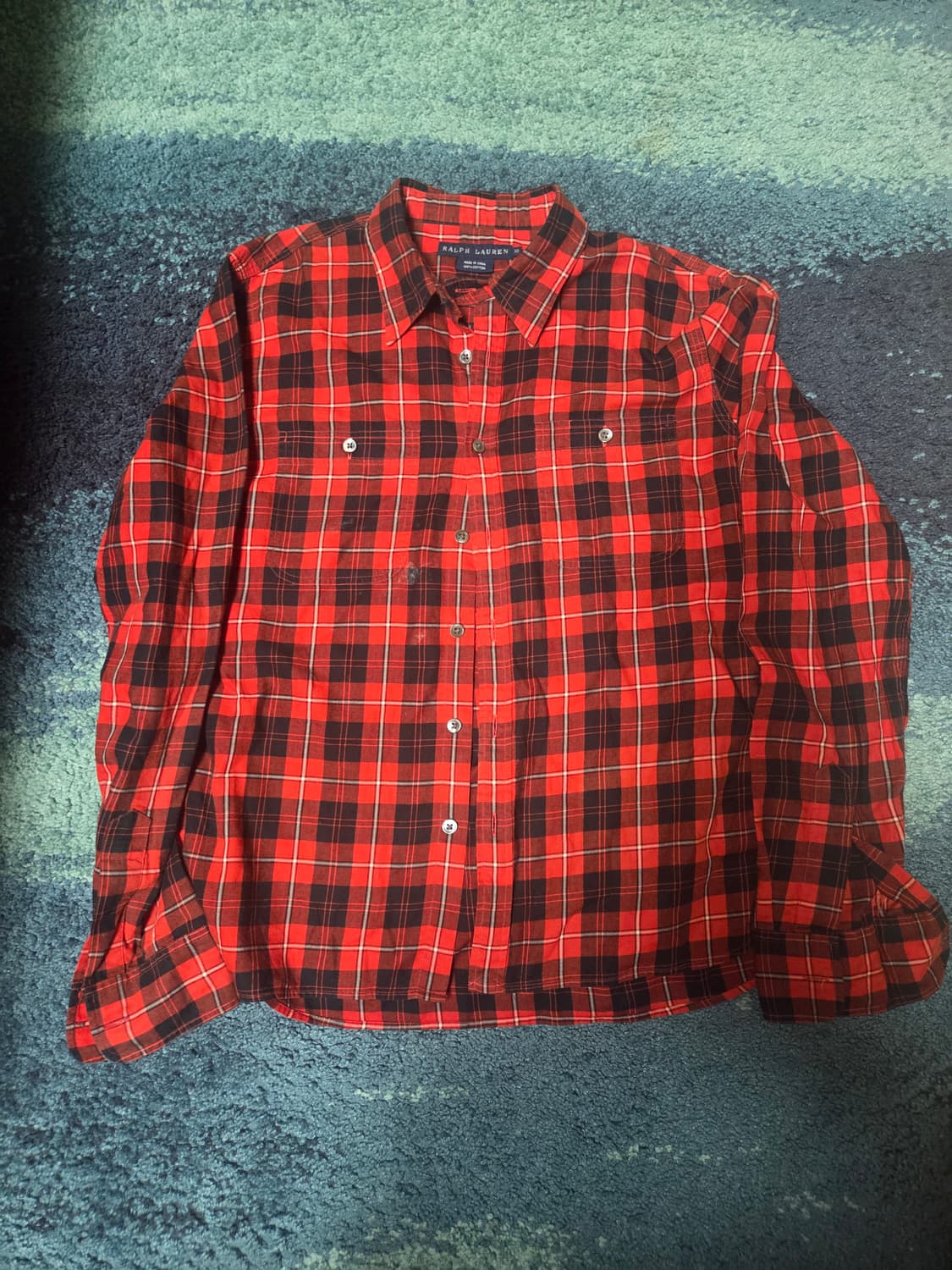 랄프 로렌 레드 체크 셔츠 상품이미지1