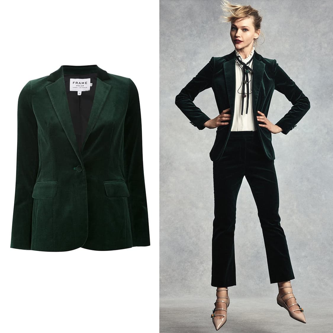 프레임 아뜰리에 컬렉션 벨벳 블레이저 상품이미지2