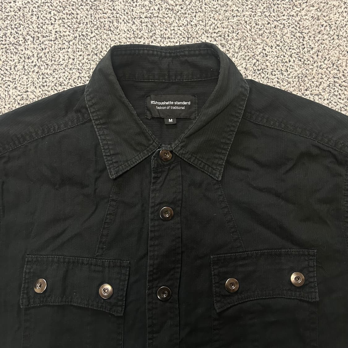 Roushatte standard black Western Shirt. 상품이미지3