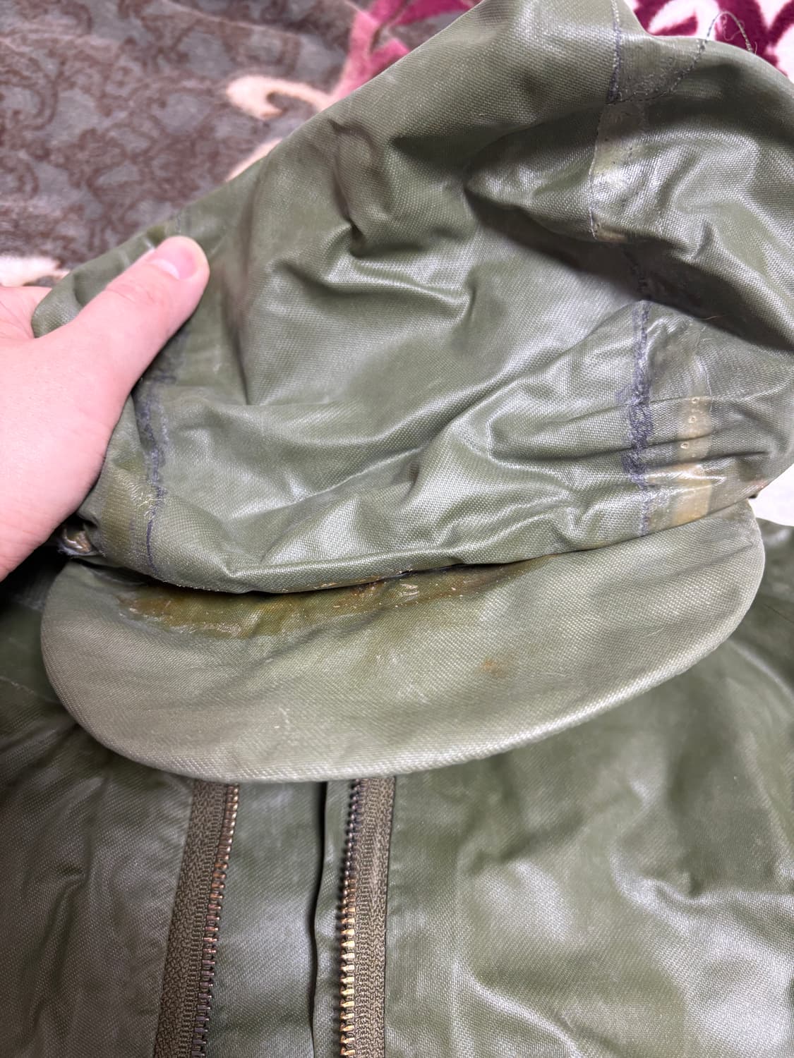 1970‘s 베트남전 미군 웻웨더 파카(우의, 자켓) XL 상품이미지7